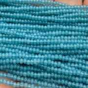 1 Hank Blue Mauve Czech Opal Glass Seed Beads - Sea Beads