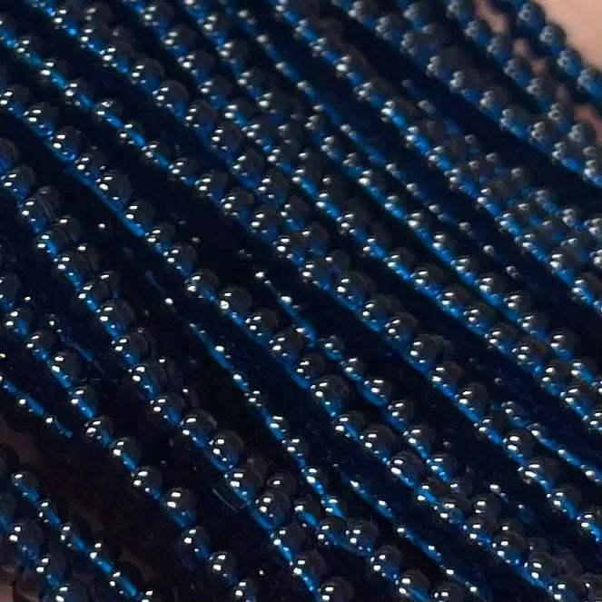 1 Hank Blue Montana Czech Glass Seed Beads - Sea Beads