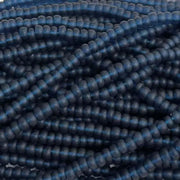 1 Hank Blue Montana Czech Matte Glass Seed Beads - Sea Beads