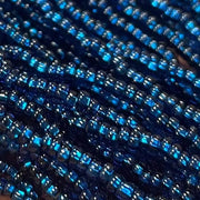 1 Hank Blue Montana Czech Silver Lined Glass Seed Beads - Sea Beads