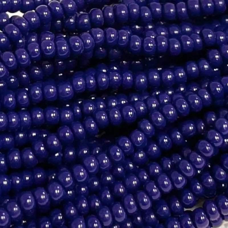 1 Hank Blue Navy Czech Glass Seed Beads - Sea Beads