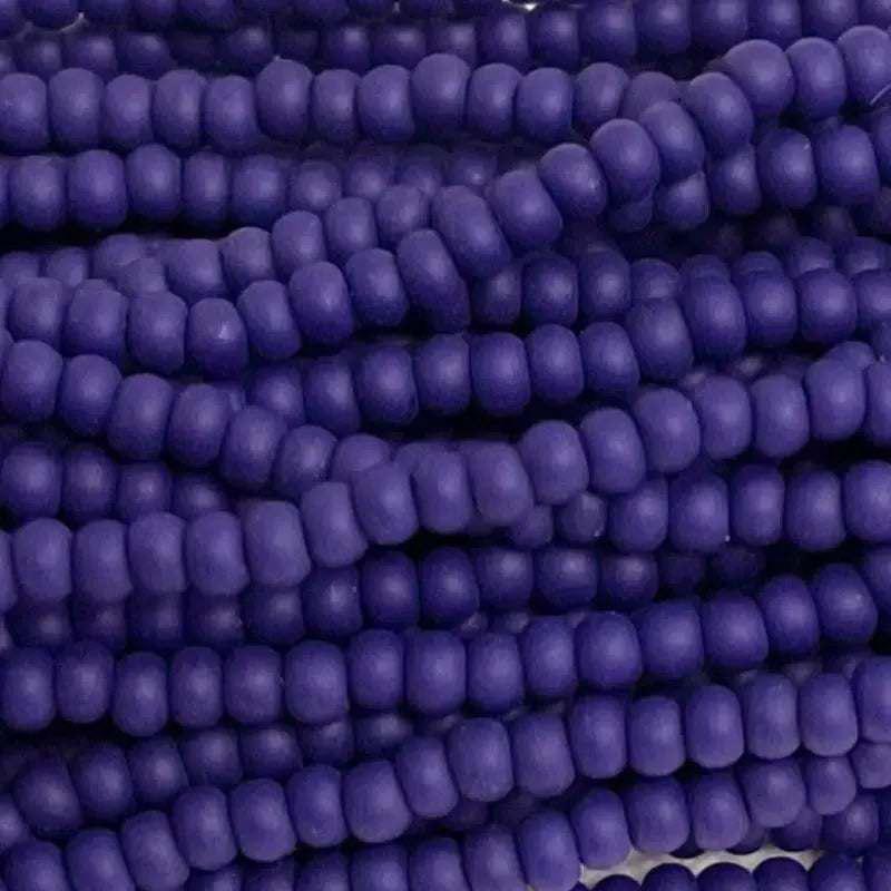 1 Hank Blue Navy Czech Matte Glass Seed Beads - Sea Beads