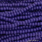 1 Hank Blue Navy Czech Matte Glass Seed Beads - Sea Beads