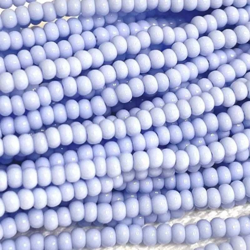 1 Hank Blue Powder Czech Glass Seed Beads - Sea Beads