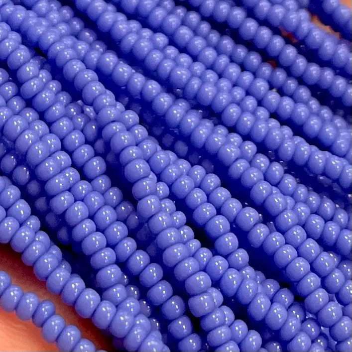 1 Hank Blue Royal Light Czech Glass Seed Beads - Sea Beads