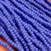 1 Hank Blue Royal Light Czech Glass Seed Beads - Sea Beads