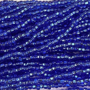 1 Hank Blue Sapphire Silver Lined Czech Glass Seed Beads - Sea Beads