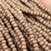 1 Hank Brown Concrete Matte Czech Glass Seed Beads - Sea Beads