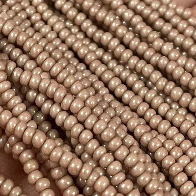 1 Hank Brown Hazelnut Lamella Czech Glass Seed Beads - Sea Beads