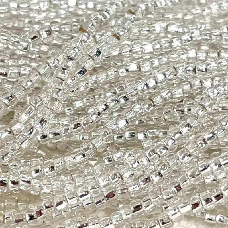 1 Hank Clear Silver Lined Czech Glass Seed Beads - Sea Beads