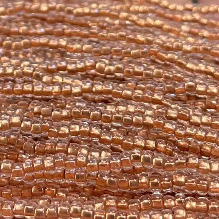 1 Hank Copper Lined Crystal Czech Glass Seed Beads - Sea Beads