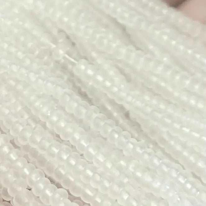 1 Hank Clear Matte Czech Glass Seed Beads - Sea Beads