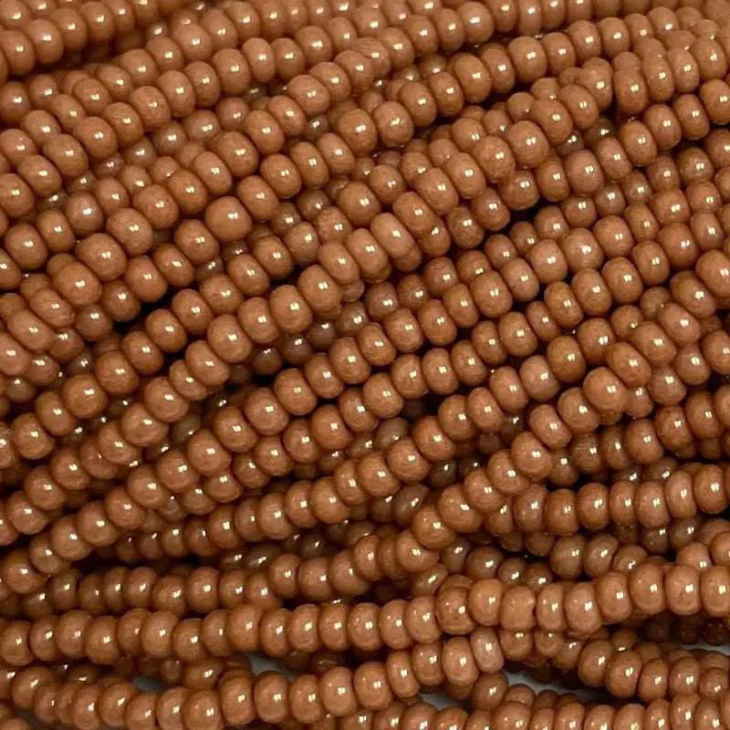 1 Hank Brown Darkest Czech Glass Seed Beads - Sea Beads