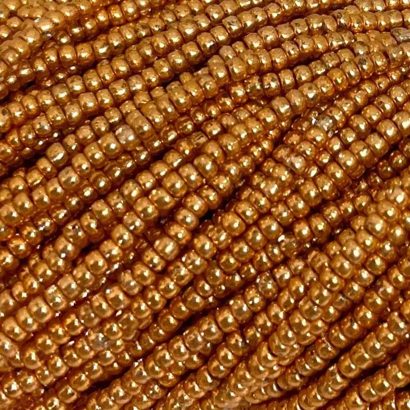 Gold Metallic Czech Glass Seed Beads