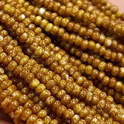 1 Hank Golden Picasso Czech Glass Seed Beads - Sea Beads