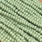 1 Hank Green Celadon Light Czech Glass Seed Beads - Sea Beads