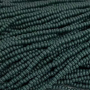 Green Dark Czech Matte Glass Seed Beads