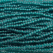 1 Hank Green Emerald Transparent Luster Czech Glass Seed Beads - Sea Beads