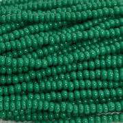 1 Hank Green Forest Czech Glass Seed Beads - Sea Beads
