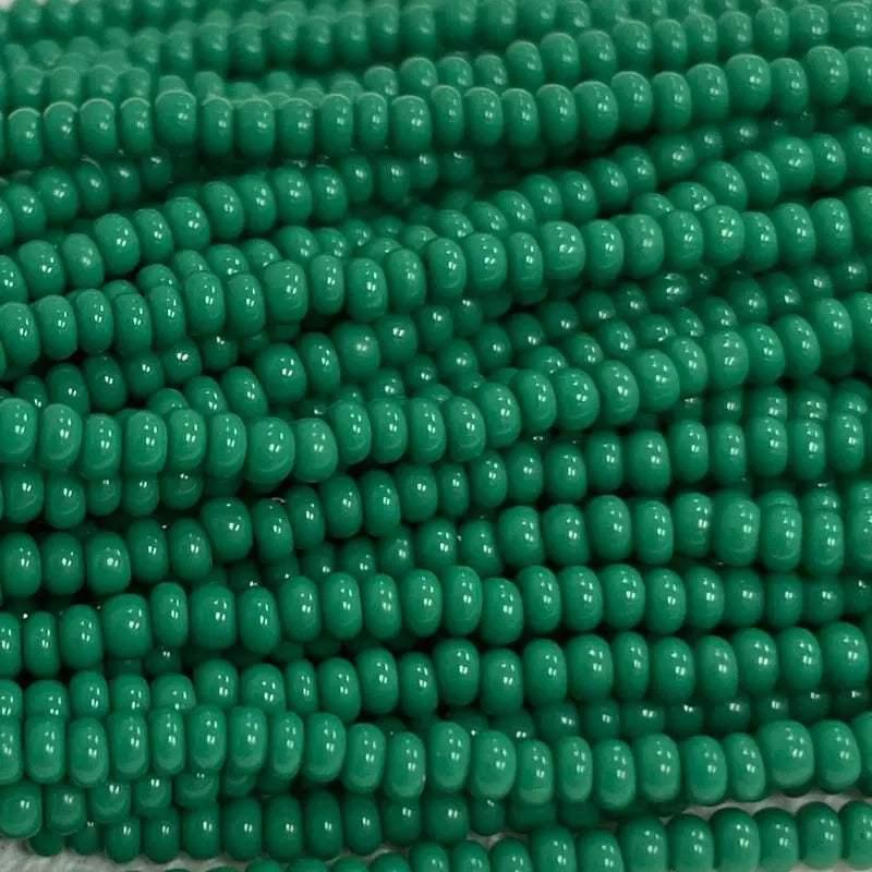1 Hank Green Forest Czech Glass Seed Beads - Sea Beads