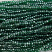 1 Hank Green Luster Czech Glass Seed Beads - Sea Beads