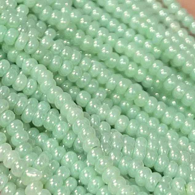 1 Hank Green Light Czech Pearl Glass Seed Beads - Sea Beads