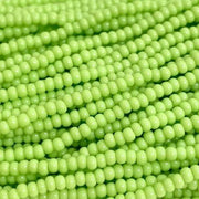 1 Hank Green Lime Green Czech Glass Seed Beads - Sea Beads