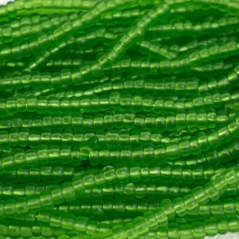 1 Hank Green Mint Czech Matte Glass Seed Beads - Sea Beads
