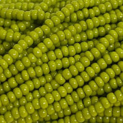 1 Hank Green Olive Czech Glass Seed Beads - Sea Beads