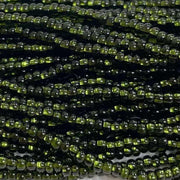 1 Hank Green Olivine Dark Czech Silver Lined Glass Seed Beads - Sea Beads