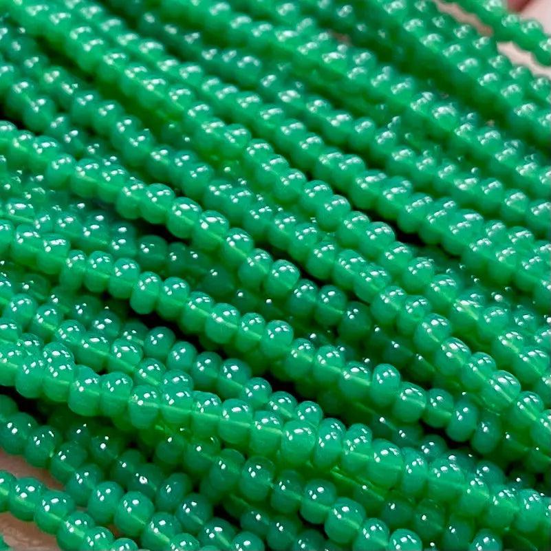 1 Hank Green Opal Glass Seed Beads