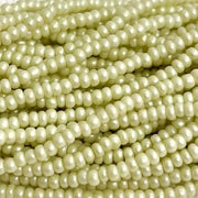1 Hank Green Pear Light Supra Pearl Czech Glass Seed Beads - Sea Beads