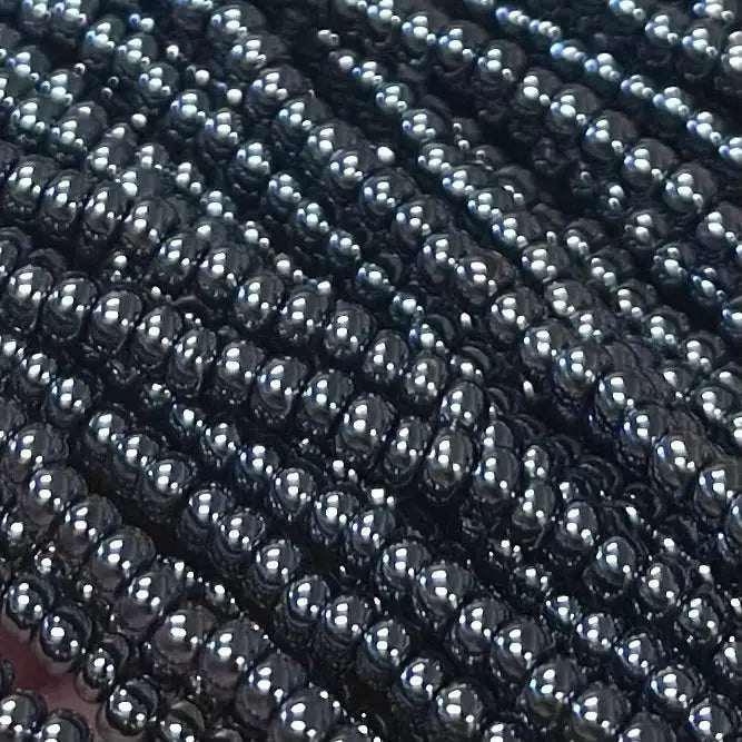 1 Hank Gunmetal Czech Glass Seed Beads - Sea Beads