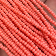 1 Hank Pink Salmon Czech Matte Glass Seed Beads - Sea Beads