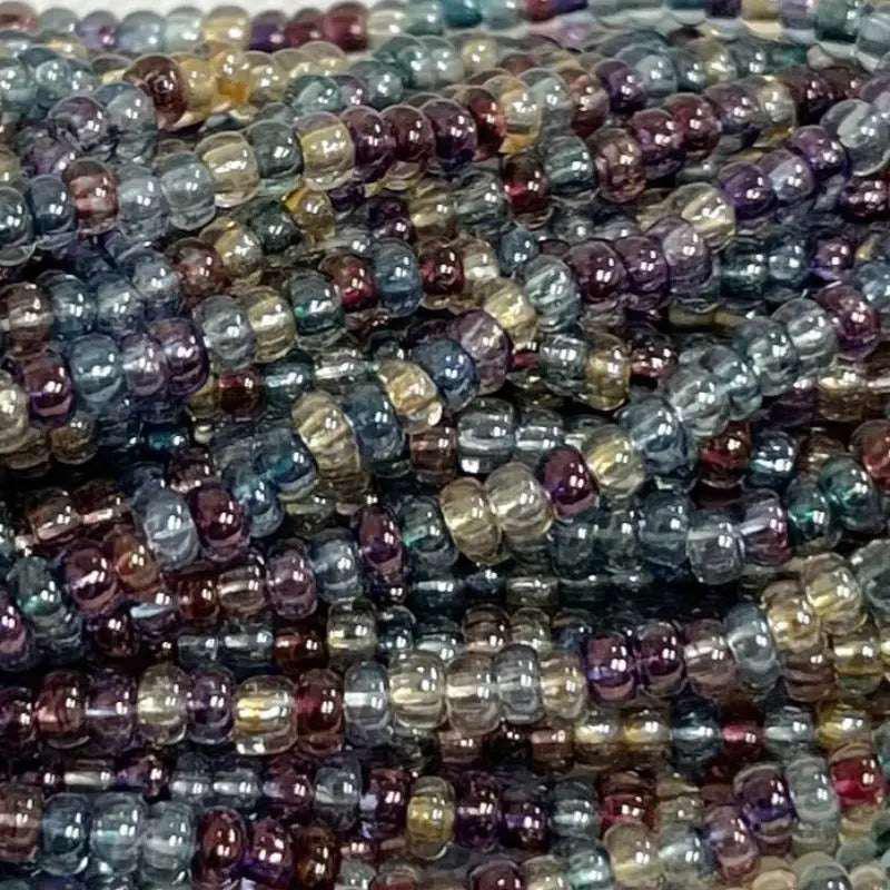 1 Hank Mixed Glow Czech Glass Seed Beads - Sea Beads
