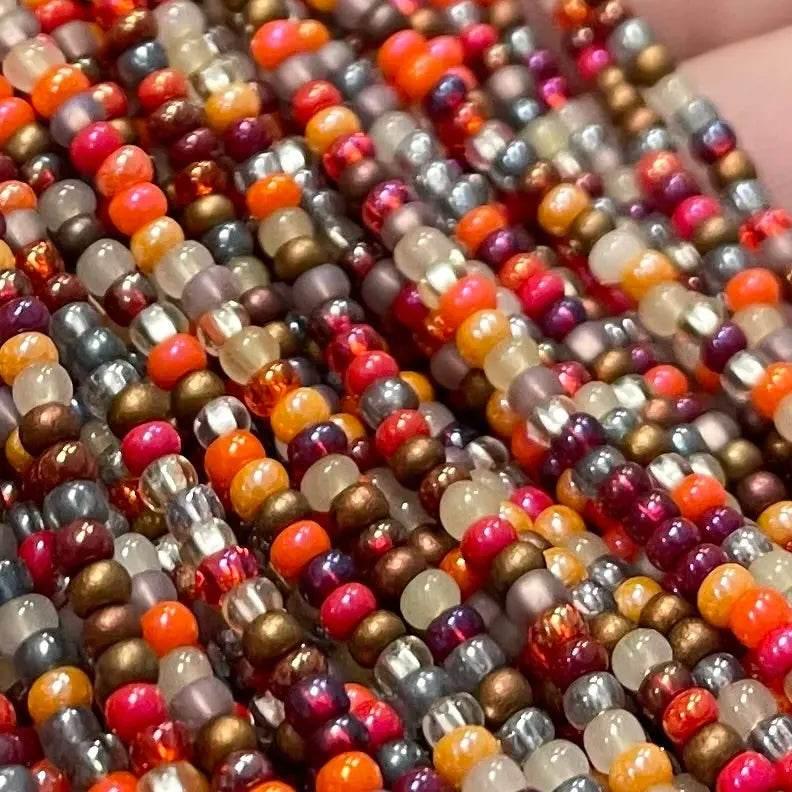 1 Hank Mixed Primordial Soup Czech Glass Seed Beads - Sea Beads