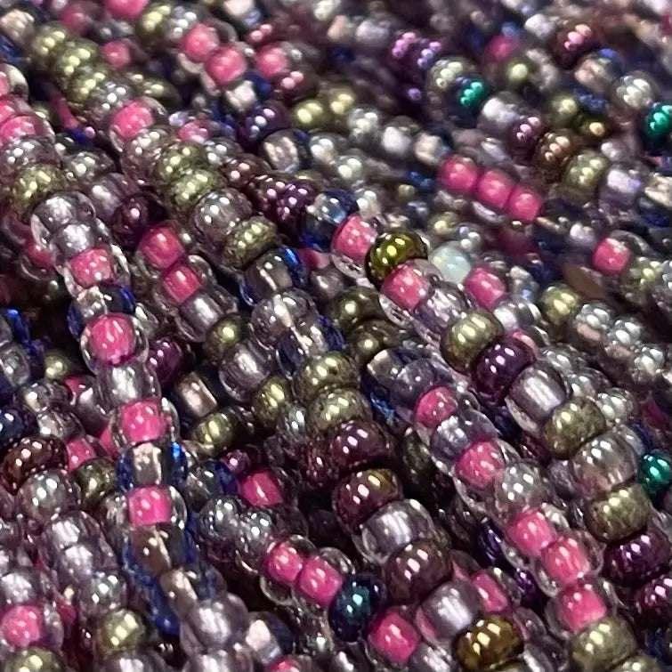 1 Hank Mixed Violet Vagaries Czech Glass Seed Beads - Sea Beads