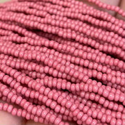 Hank Opaque Pink Coral Czech Glass Seed Beads