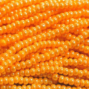 1 Hank Orange Light Luster Czech Glass Seed Beads - Sea Beads