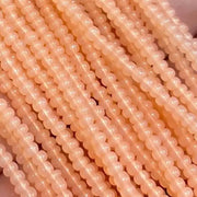 1 Hank Peach Apricot Opal Czech Glass Seed Beads - Sea Beads