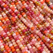 1 Hank Peach Parfait Czech Glass Seed Beads - Sea Beads