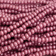 1 Hank Pink Burgundy Light Supra Pearl Czech Glass Seed Beads - Sea Beads