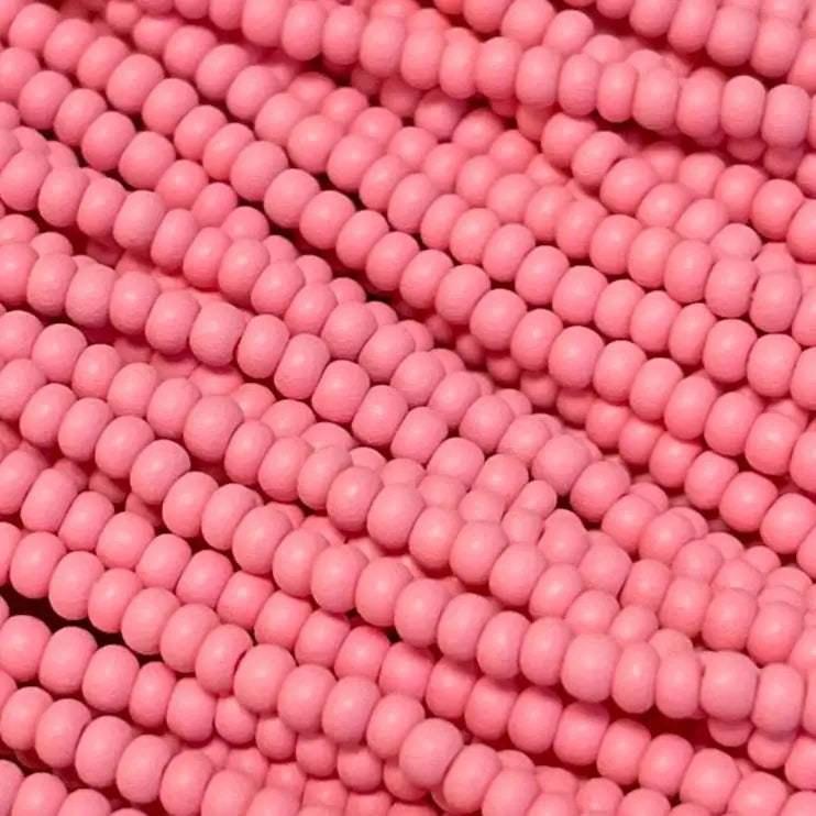 1 Hank Pink Matte Czech Glass Seed Beads - Sea Beads