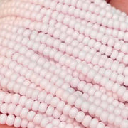 1 Hank Pink Petal Matte Czech Glass Seed Beads - Sea Beads