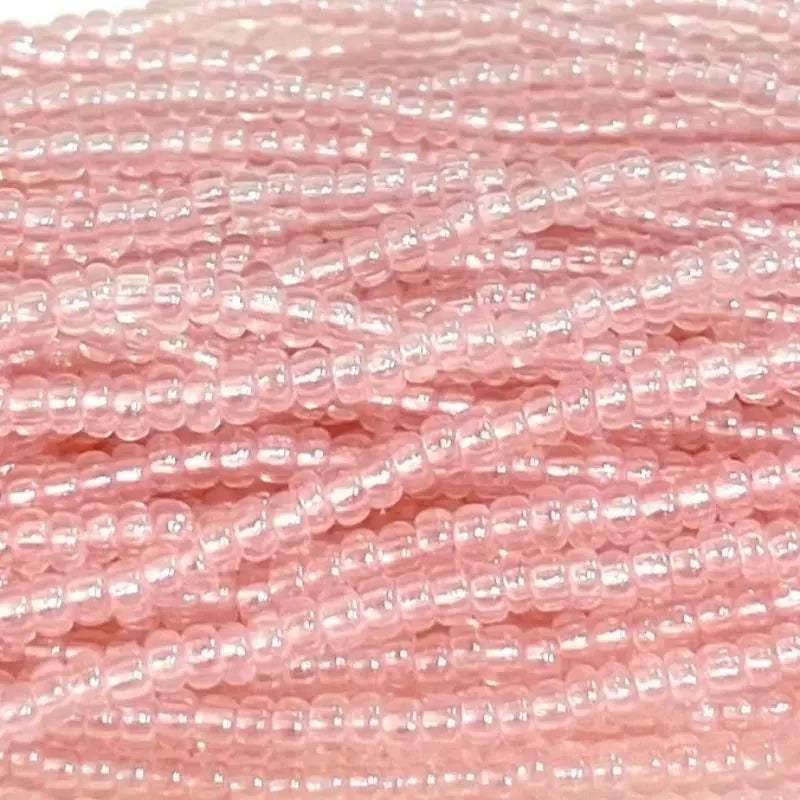 1 Hank Pink Rose Czech Luster Glass Seed Beads - Sea Beads