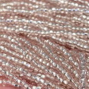 1 Hank Pink Rose Light Silver Lined Czech Glass Seed Beads Size 11/0.