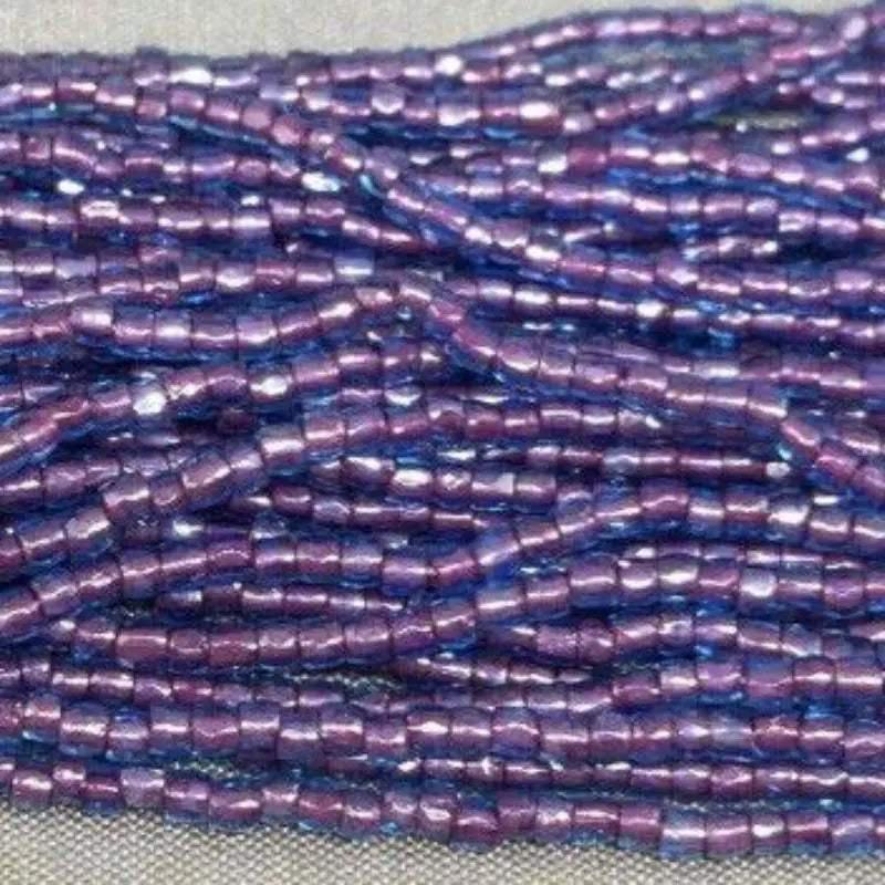 1 Hank Purple 3 Cut Glass Seed Beads - Sea Beads