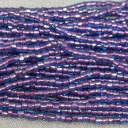 1 Hank Purple 3 Cut Glass Seed Beads - Sea Beads