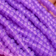 1 Hank Purple Amethyst Opal Czech Glass Seed Beads - Sea Beads