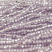 1 Hank Purple Amethyst Silver Lined Ultra Light Czech Glass Seed Beads - Sea Beads